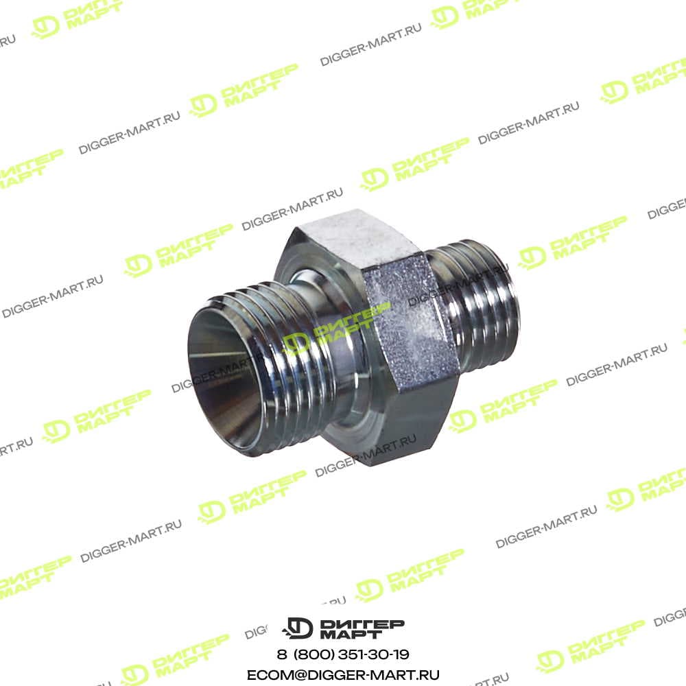 Переходник папа/папа BSP 3/8" x 1/4" JCB 1606/2052