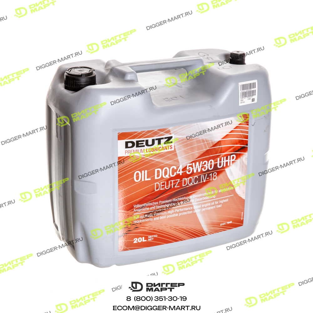 Масло моторное Oil DQC4 - 5W-30 UHP, 20 л. DEUTZ 01017849