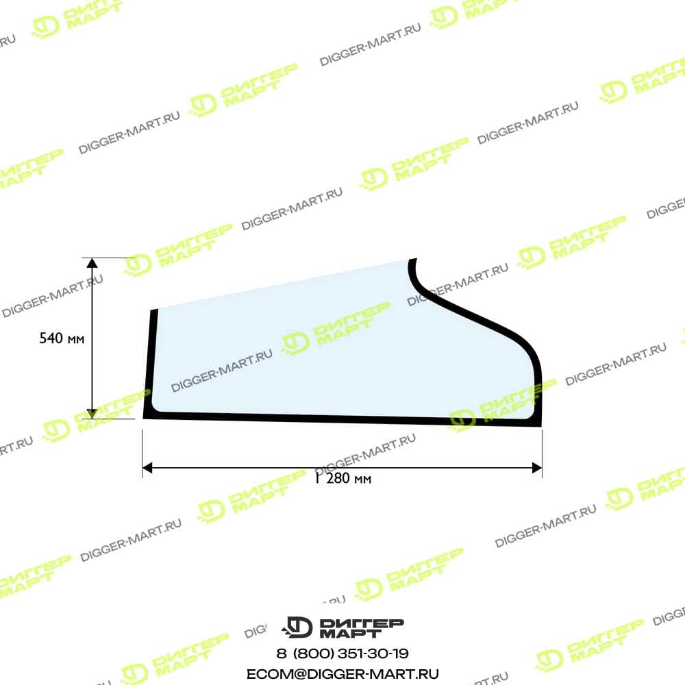 Левое переднее стекло LOVOL 9F550-45A030002A0